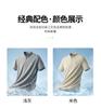 Retro stand up collar/light trendy design: comfortable, fashionable, casual, half zipper stand up collar short sleeved T-shirt for men in summer