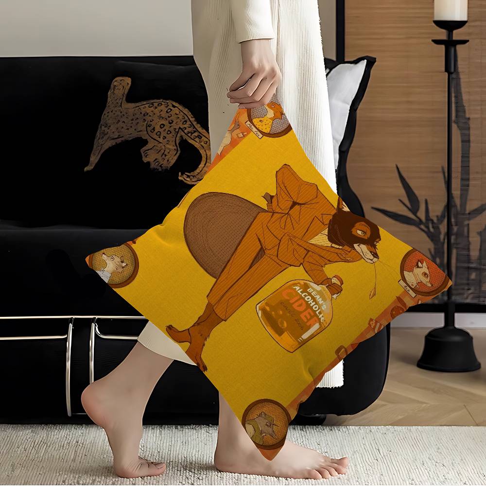 Classic FFantastic MMr FFox Animated pillow cover sofa cushion cover home room decoration children gift