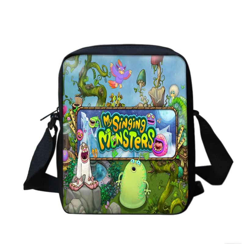 Сумка My Singing Monsters Игровая Мультяшный Принт Большая Вместимость Новая Детский Сад Начальная Школа Мальчики и Девочки