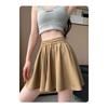 Sports Shorts Women's High Waist A Line Thin Wide Leg Skirt Small Casual Pleated Skirt Pants