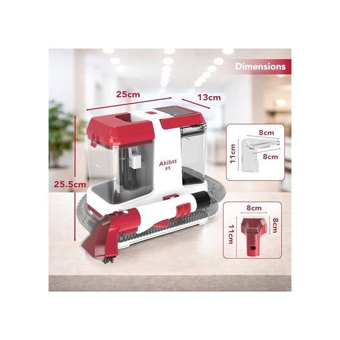 AKITAS X5 Upholstery Cleaner, 400W, Self-Cleaning, 0.8L and 0.7L Tanks