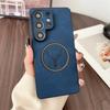 Магнитный чехол из ПУ кожи с головой оленя для Samsung Galaxy S26 Ultra S25 Fe S23 S22 Plus S26+ Magsafe Mac Safe Ударопрочный чехол для телефона