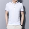 Summer Men's T-shirt New Solid Color Thin Men's Polo Shirt for Young and Middle-aged Cotton Short-sleeved T-shirt Men's Clothing