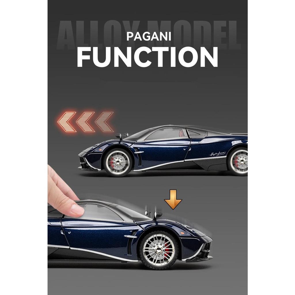1/18 Pagani Huayra Dinastia литая модель гоночного автомобиля из сплава металлическая игрушка спортивная модель автомобиля имитация звука и света детский подарок