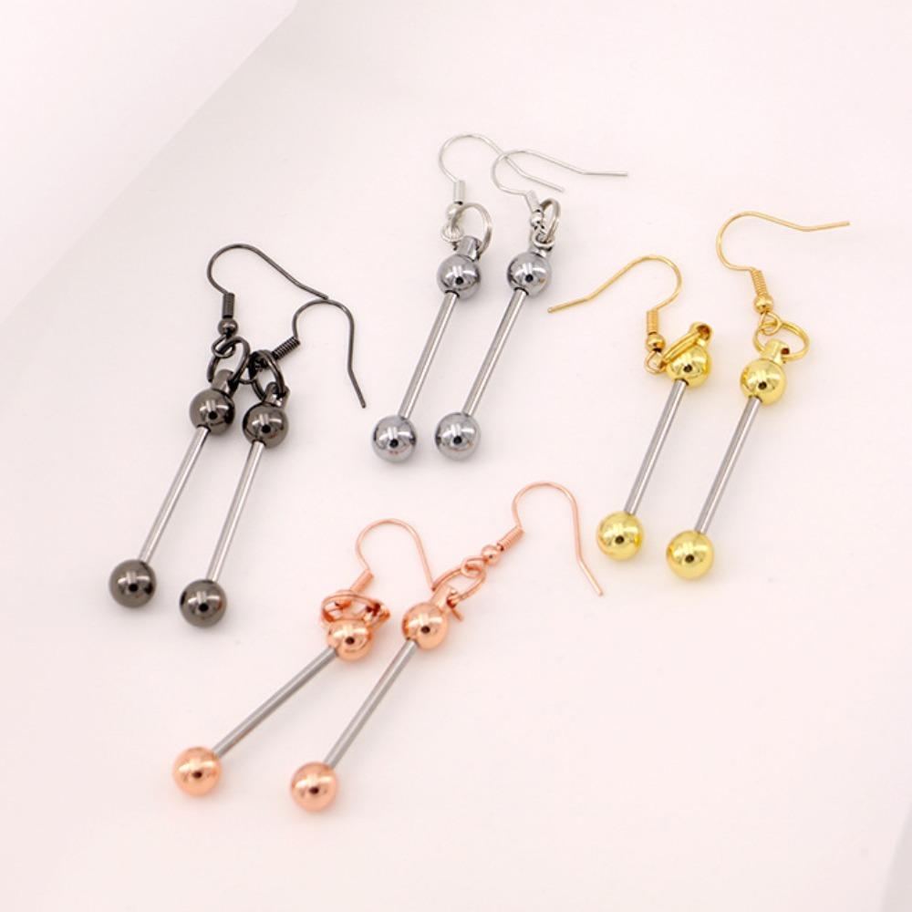 Длинные серьги-пусеты с бусинами, эстетичные серьги-подвески, модные серьги-конструкторы DIY, для вечеринки