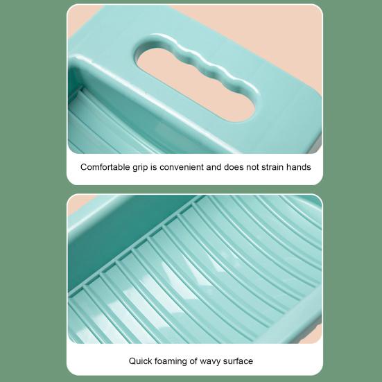 Доска для стирки одежды Мини-доска для стирки с ручкой Нескользящая конструкция Съемная одежда Моющееся нижнее белье Доска для стирки белья Принадлежности для ванной комнаты
