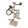 Parrot Toy Birdcages Climbing Ladder & Swing Platform Entertainment Toy Wood Grinding Chewing Playstand Toy for Birdcages