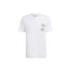 adidas Футболка Originals Trefoil Enjoy с графическим принтом спереди/сзади, принт логотипа в виде мультяшного алфавита, спортивная футболка с коротким рукавом для мужчин, белые топы IT8181