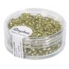 Rocailles,2.6 Mm Av. Silver Trim, 16 G Box, Light Green