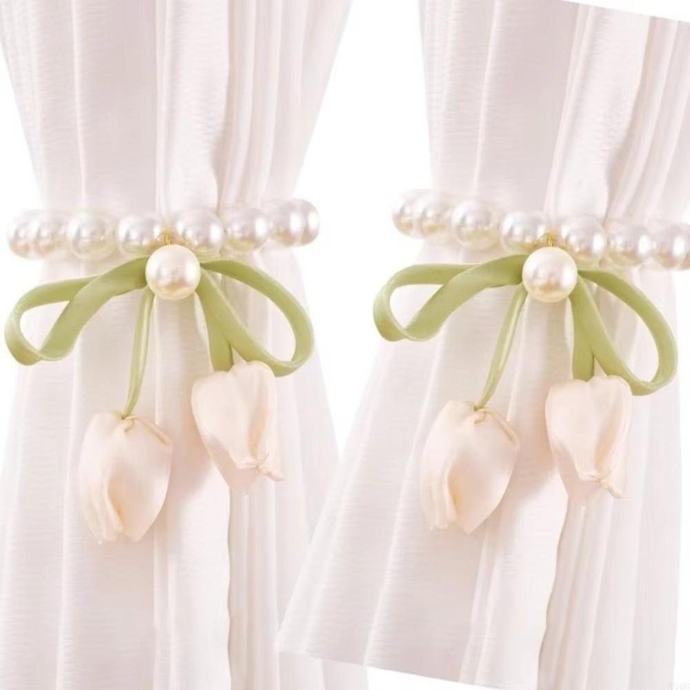Tulip-Shaped Tulip Curtain Straps Magnetic Curtain Buckle Creative Drapery Holders Home Decor