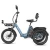 Электрический трехколесный велосипед FAFREES F20 Mate II, аккумулятор 48 В 21 Ач, гидравлические дисковые тормоза, передняя и задняя корзины