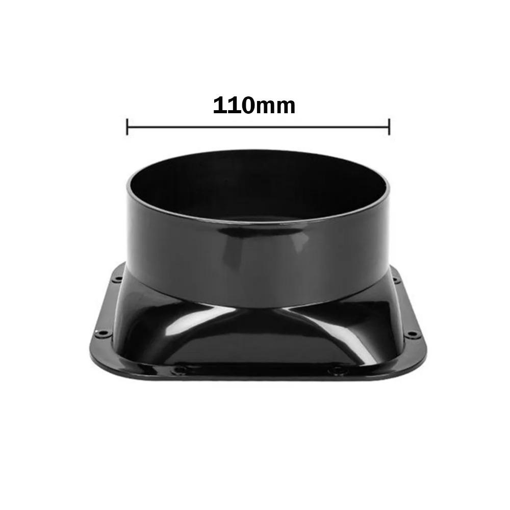 Black Ventilation Pipe Joint ABS Exhaust Pipe Connector Air Ducting Connection  Kitchen