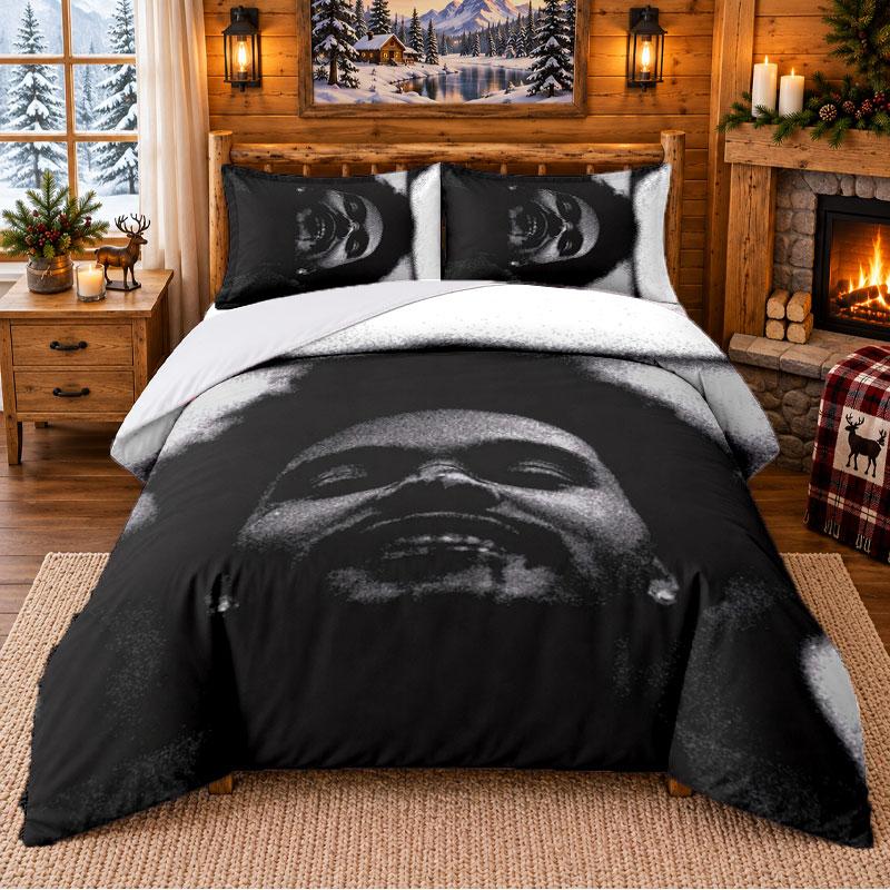 Set Biancheria da Letto con Fantasia The Weeknd 3 Pezzi Lenzuolo e Federe per Camera da Letto Interna