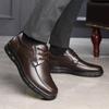 Autumn Men's Leather Shoes Genuine Leather Middle-aged Father Shoes Flat Non-slip Large Size First Layer Cowhide Casual Elderly Men's Shoes