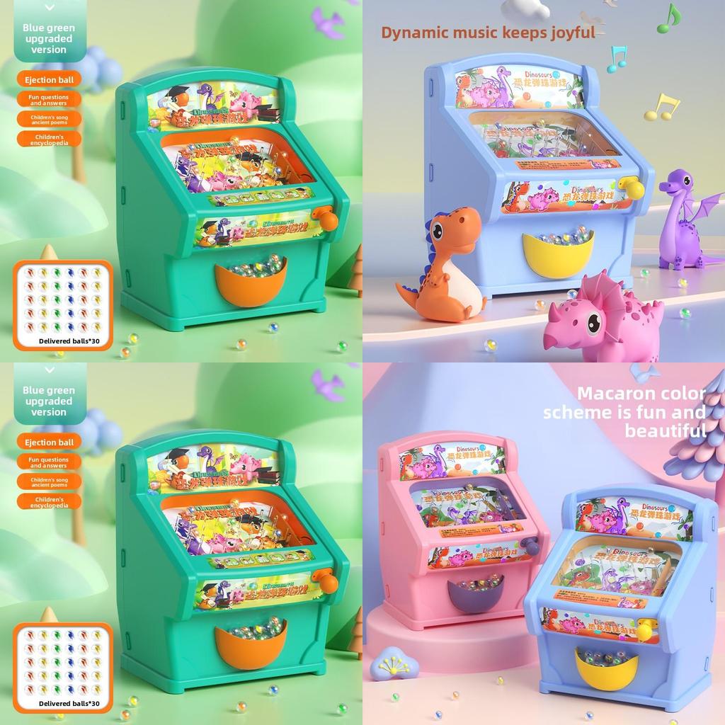 Игровой автомат Пинбол с динозаврами Электрическая головоломка Игрушка для детей с мигающими огнями и музыкой