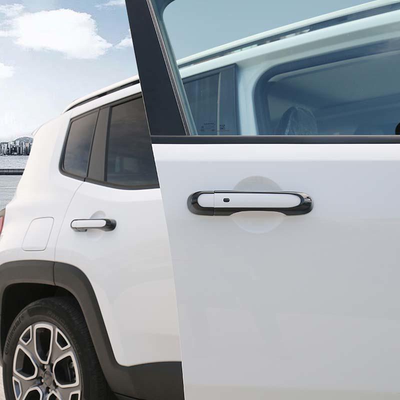 Наклейки на дверные ручки автомобиля, декоративные наклейки для Jeep Renegade 2016 года, внешние аксессуары