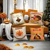 Thanksgiving Cute Turkey Pillow Case Short Plush Double-sided Print Square Throw Pillow Covers Sofa Home Cushion Decor