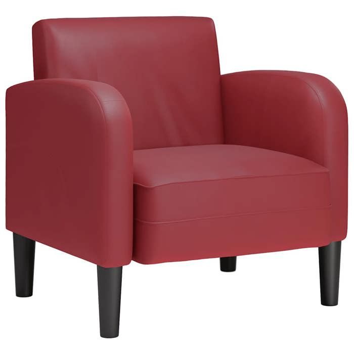 VidaXL Sofa Chair and Armrests Burgundy Red 54 Cm Faux Leather, Single Sofa, Comfort Sofa, Armchair of 4100532