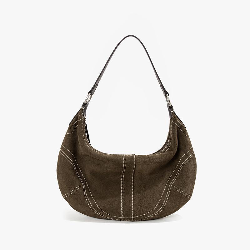 Сумка-пельмень через плечо Высококачественная женская сумка Сумка из коровьей кожи Модная и универсальная женская сумка на одно плечо