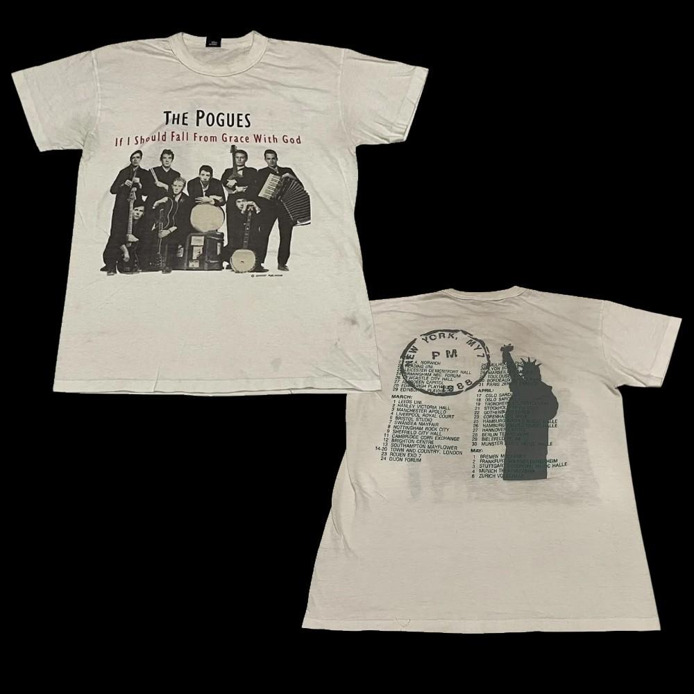 Редкая Редкая Винтажная 80-х The Pogues Перепечатка Унисекс Мужская S-235XL 20D1822 Унисекс Футболка