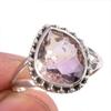 Натуральный аметрин драгоценный камень ручная работа 925 чистое серебро ювелирное изделие кольцо размер 9 I3h76