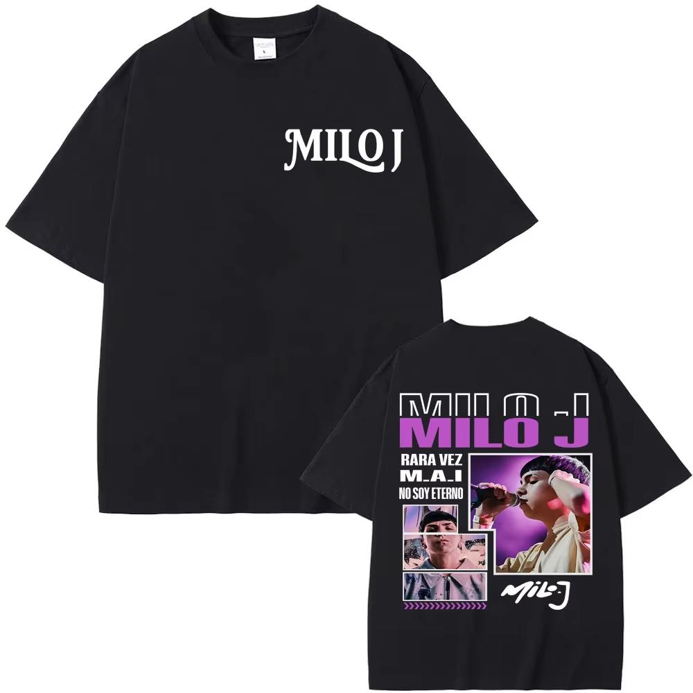 Рэпер Milo J La Vida Era Mas Corta Новый Альбом Футболка Мужская Винтажная 90-х Поп Музыка Футболка Горячая Распродажа Оверсайз Футболки Streetw...
