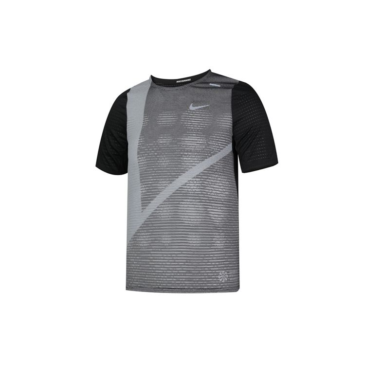 Nike Мужская футболка с короткими рукавами Rise 365 Future Fast Running, черные, серые, CJ5689-010