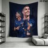 C Ronaldo Wall Tapestry Aesthetic Wall Hanging Printed Fabric Blanket Decorative Tapestries for Bedroom Living Room Home Decor