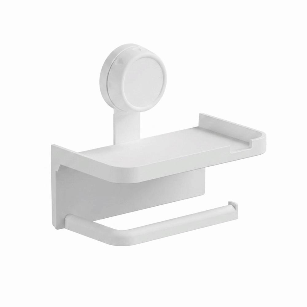 Double Layer Bathroom Paper Holder Suction Cup Toilet Paper Rack Tissue Holder  Bathroom