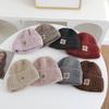 Letter Labeled Knitted Hat for Women's Autumn and Winter New Collection  Warm Thickened Cold Hat That Looks Good On The Face  Small Ear Protection