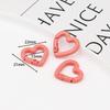 1pcs Metal Heart Spring Clasp Openable Love Shaped Carabiner DIY Backpack Bags Accessories