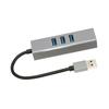 4-портовый USB3.0 хаб многопортовый Plug and Play 5 Гбит/с высокоскоростной USB3.0 к RJ45 сетевой адаптер USB док-станция серебристый