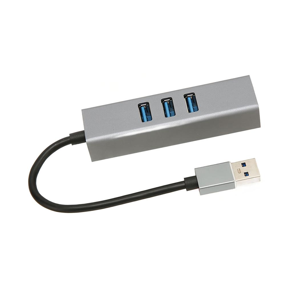 4-портовый USB3.0 хаб многопортовый Plug and Play 5 Гбит/с высокоскоростной USB3.0 к RJ45 сетевой адаптер USB док-станция серебристый