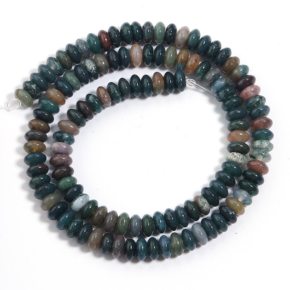 3x6mm Natural Stone Beads Agate Tiger Eye Malachite Rose Quartz Loose Flat Abacus Beads For Jewelry Making DIY Bracelet Necklace