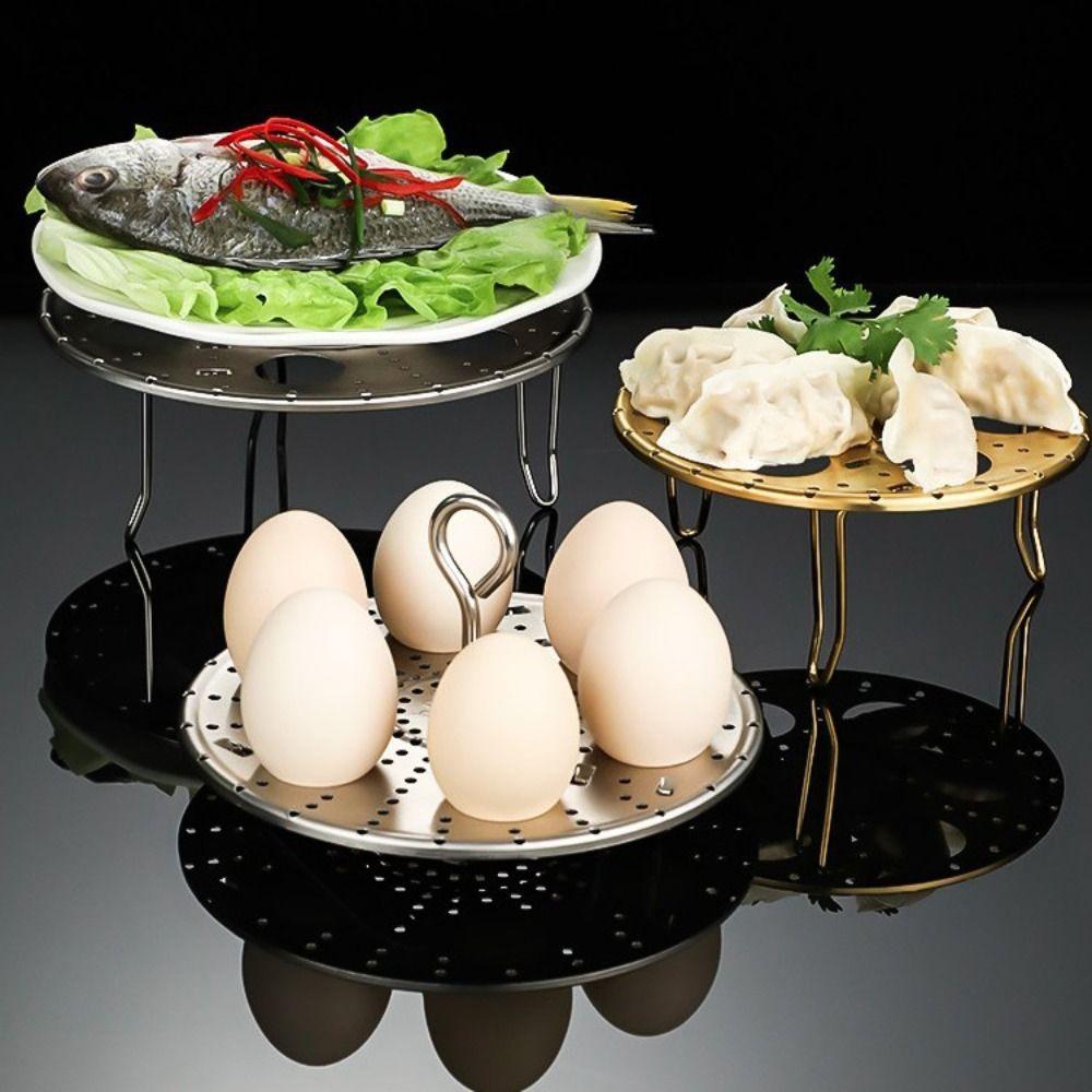 304 Stainless Steel Egg Steaming Rack Detachable Steaming Tray Foldable Egg Steamer  Dumpling