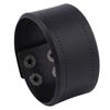 Punk Style Wide Leather Bracelet Men Women Genuine Cowhide Cuff Band With Electroplated Accent Unisex Retro Industrial
