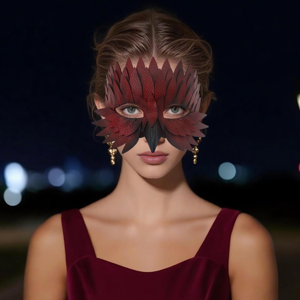 Owl Shape Costume Party Mask Colorful Feather Mask Creative Party Mask Costume Party