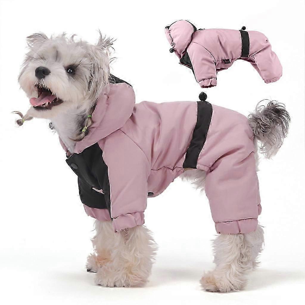 Heavy Duty Cold Weather Pet Suit 4Leg Coverage Windproof Lining Down Jackets For Cold Weather Outdoor Activity Warmth