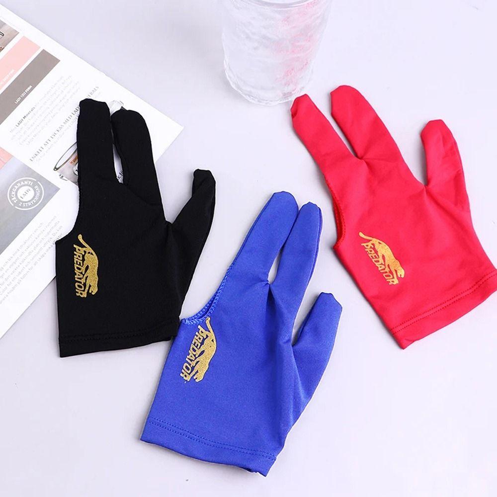 Leopard Fitness Gloves Snooker Billiard Gloves Letter Three Finger Billiard Gloves Left Hand Gloves