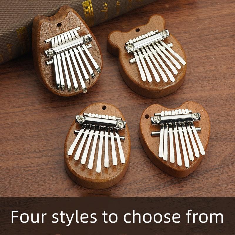 Mini Portable Wooden 8-tone Kalimba High-quality Exquisite Finger Thumb Piano Marimba Music Accessory Pendant Gift