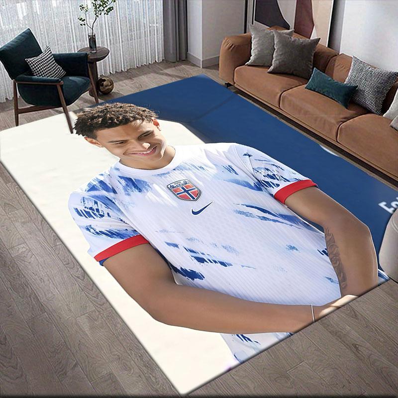 Antonio Art Flannel Printed Carpet, Home Sofa Decoration for Living Room & Bedroom, Non‑Slip Play Flannel Floor Mat for Game Room