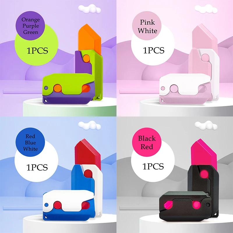 3D Морковь Гравитационный Нож Непоседа Игрушки Дети Декомпрессия Push Card Маленькая Игрушка 3D Печать Пластиковый Морковный Нож Прямая поставка