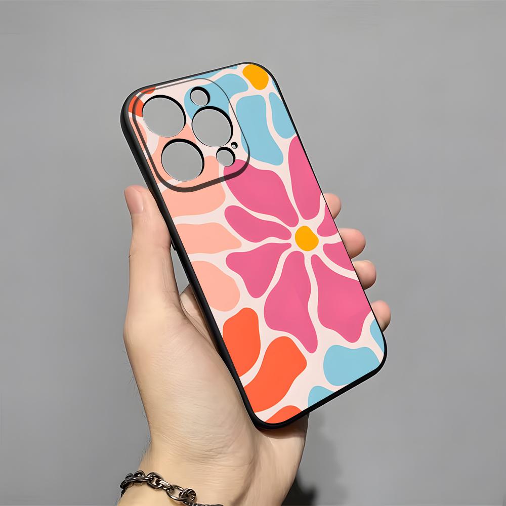 Розовый абстрактный цветок Чехол для телефона Для IPhone 17 Pro Max 16 15 14 Pro Max 13 11 X Xs Xr 8 7Plus Силиконовый чехол
