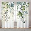 2 Pieces of Digital Floral Printed Curtains with Pole Style Pocket Holder for Living Room Cloakroom Kitchen Bedroom Window