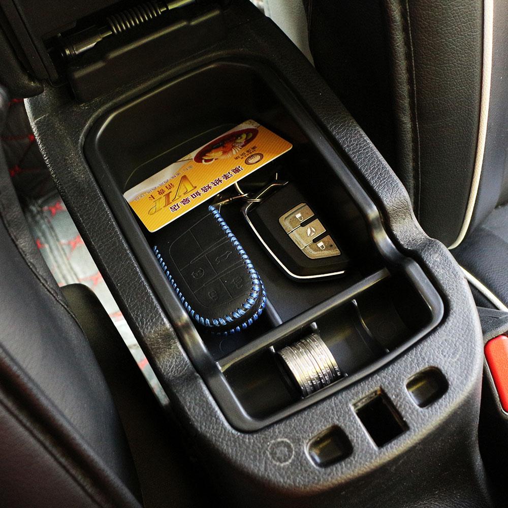 Armrest Storage Box Holder Container for Jeep Compass 2017-2019 Black Car Parts Interior Accessories