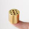 Decorative Mini Incense Holder Copper Heat-resistant Incense Base with 9 Holes Creative Sandalwood Incense Burner