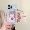 Zhitai Silicone Card Case for iPhone 13Pro, 14, 15, and 16 Pro Max - Rabbit Design.