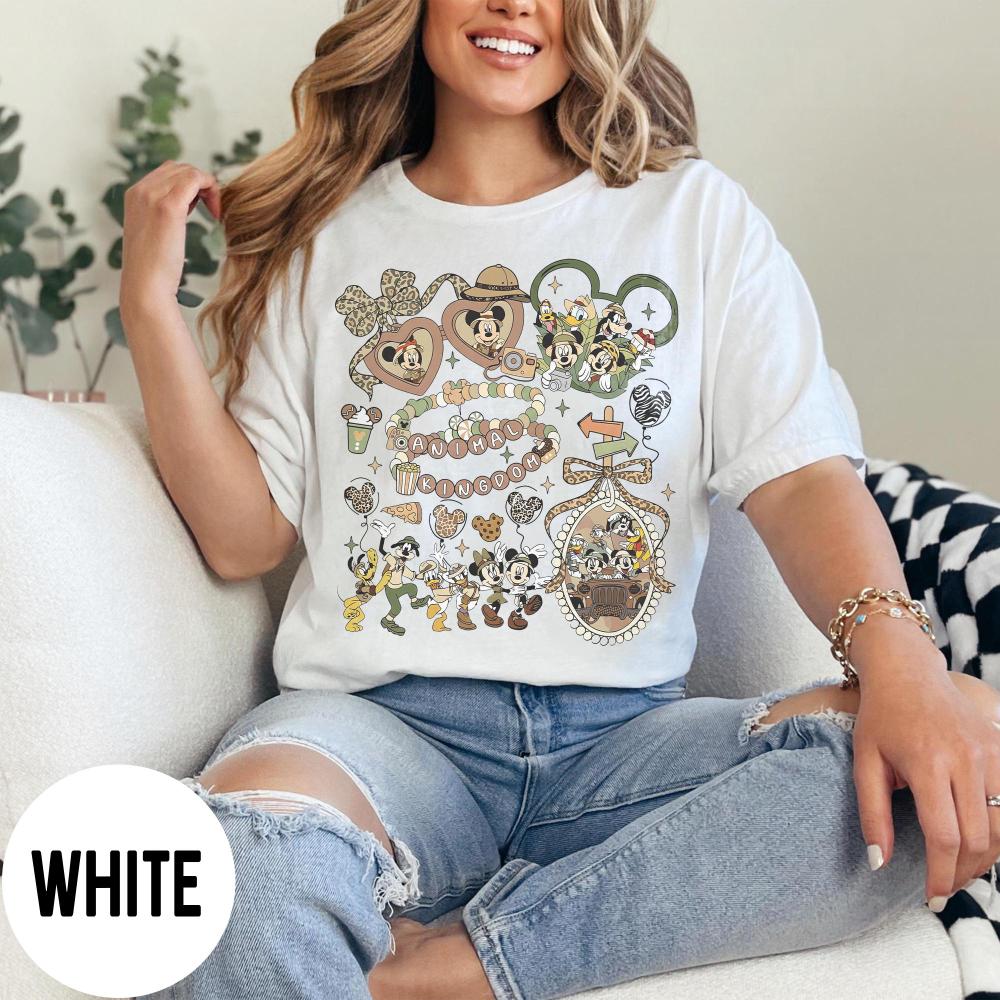 Vintage Coquette Bows and Friends Animal Kingdom Tshirt Lets Get Wild Shirt Safari Mode Family Safari Shirts