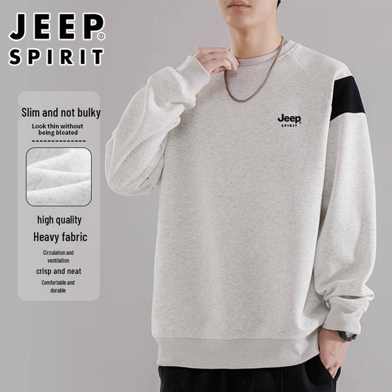 Мужская свободная толстовка JEEP SPIRIT с круглым вырезом и длинным рукавом