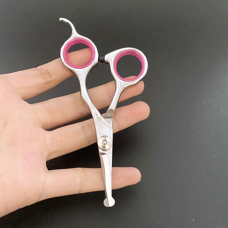 Pet Grooming Scissors Set 4.5 6 Inch Round Tip Curved Straight Thinning Shears Dog Cat Hair Trimming
